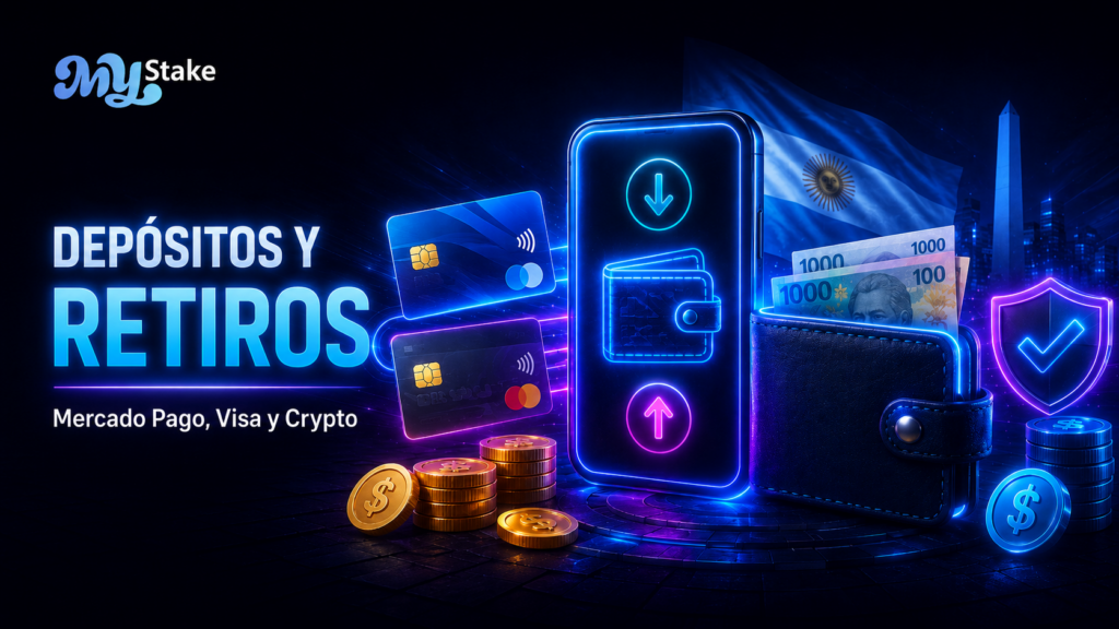 Métodos de depósito y retiro en MyStake Argentina con billetera, tarjetas, crypto, ARS y seguridad de pago