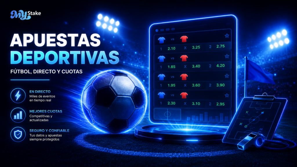 Apuestas deportivas de MyStake Argentina con fútbol, cuotas en vivo, mercados y cupón de apuestas