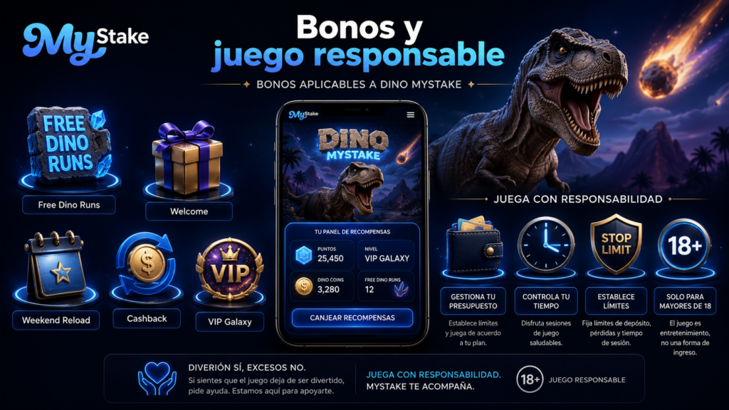 Juego Dino MyStake en computadora, laptop, Android y iPhone con navegador seguro y auto-cashout