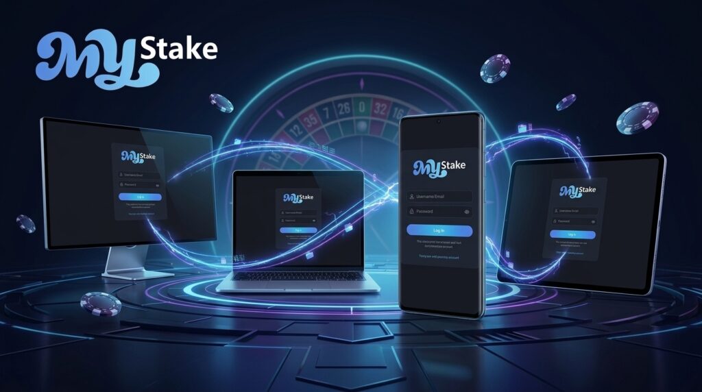 Inicio de sesión en MyStake desde computadora, laptop, smartphone y tablet