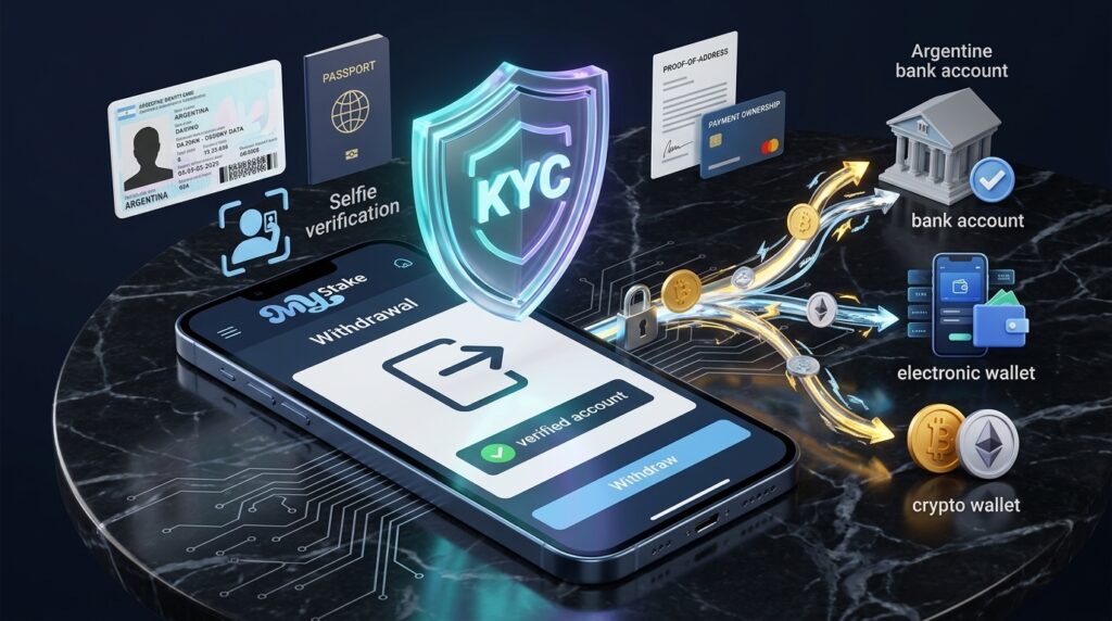 Retiro de fondos desde MyStake hacia una cuenta bancaria, billetera electrónica o billetera cripto