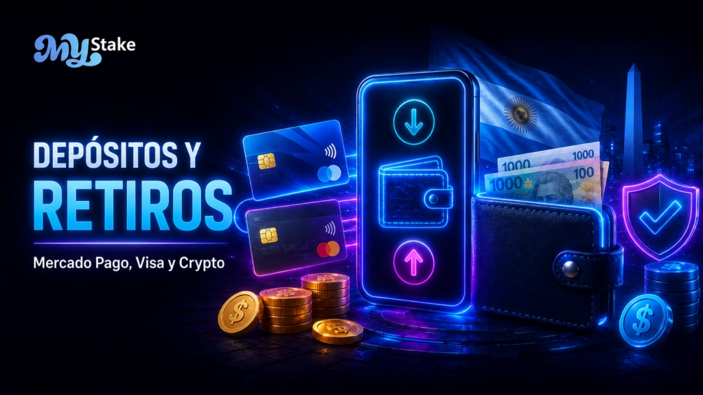 Métodos de depósito y retiro en MyStake Argentina con billetera, tarjetas, crypto, ARS y seguridad de pago