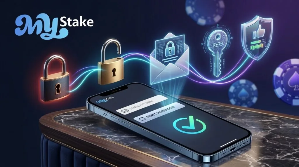Recuperación de acceso a MyStake mediante email y restablecimiento seguro de contraseña